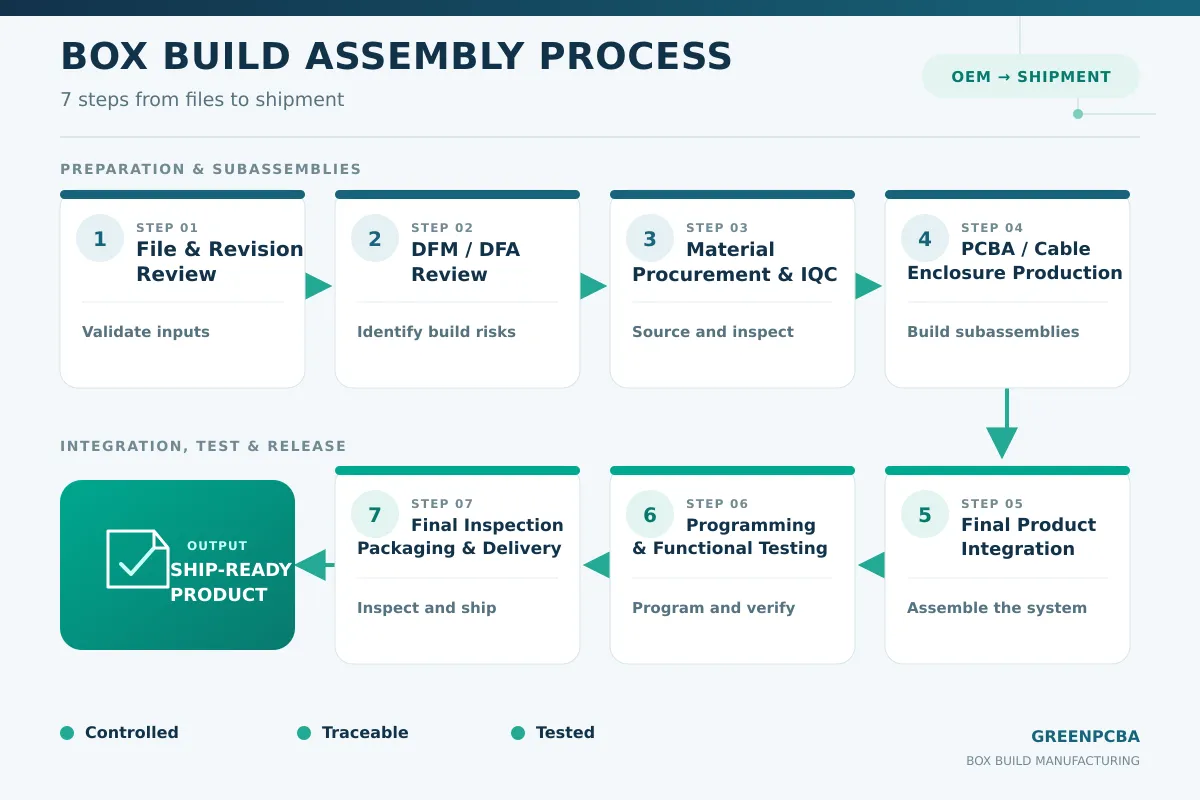 7-step box build assembly manufacturing process 7-step box build assembly manufacturing process